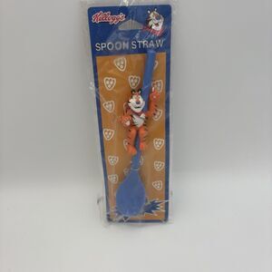 Vintage 2000 Kellogg's Spoon Straw Cereal Spoon- Tony the Tiger- Twice The Fun!